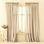 Linen look long sheer